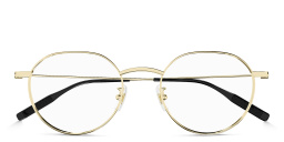 Snowcap Round Eyeglasses من مونت بلانك بلون ذهبي - صورة المنتج 1