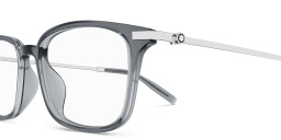 Shop MONTBLANC Snowcap Rectangle Eyeglasses in Grey online.