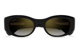 Shop Cartier Panthère de Cartier Cat-Eye Sunglasses in Black online.