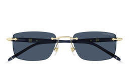 MONTBLANC Meisterstück Rimless Rectangle Sunglasses in Gold – Product Photo 1