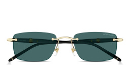 MONTBLANC Meisterstück Rimless Rectangle Sunglasses in Black – Product Photo 1