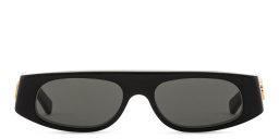 Shop GUCCI Gucci Lido Irregular Sunglasses in Black online.