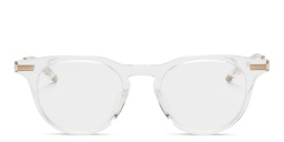 Shop AKONI Gemini Unisex Round Eyeglasses in Gold online.