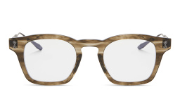 Shop AKONI Wise Round Eyeglasses in Green online.