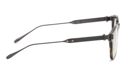 Shop AKONI Wise Round Eyeglasses in Green online.