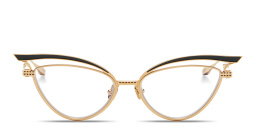 Shop VALENTINO V - Glassliner II Wide Cat-Eye Eyeglasses in Gold online.