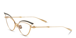 Shop VALENTINO V - Glassliner II Wide Cat-Eye Eyeglasses in Gold online.