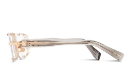 Shop BALMAIN Monsieur Unisex Rimless Round Eyeglasses in Gold online.