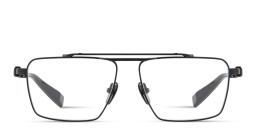 Shop BALMAIN Brigade VI Unisex Wide Rectangle Eyeglasses in Black online.