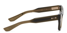 Shop AKONI Pyxis Unisex Square Sunglasses in Green online.