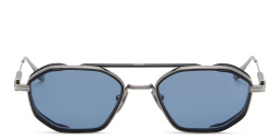 AKONI Eris Two Aviator Sunglasses in Silver – Product Photo 1