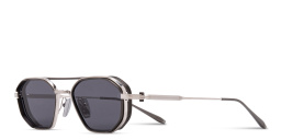 AKONI Eris Two Aviator Sunglasses in Silver – Product Photo 2