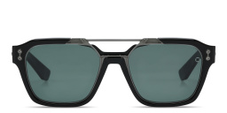 Shop AKONI Discovery Aviator Sunglasses in Black online.