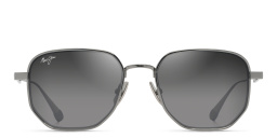 Maui Jim Lewalani Unisex Square Sunglasses in Silver – Product Photo 1