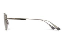Maui Jim Lewalani Unisex Square Sunglasses in Silver – Product Photo 4