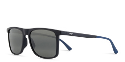 Shop Maui Jim Makamae Rectangle Sunglasses in Blue online.
