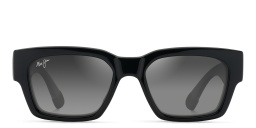 نظارات شمسية كينوي بإطار مستطيل للجنسين من ماوي جيم بلون أسود - صورة المنتج 1