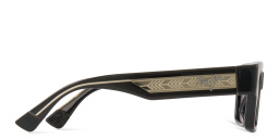 Maui Jim Kenui Unisex Rectangle Sunglasses in Black – Product Photo 3