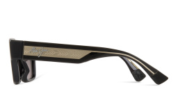 Maui Jim Kenui Unisex Rectangle Sunglasses in Black – Product Photo 4