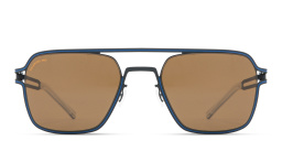Shop MYKITA Riku Aviator Sunglasses in Blue online.