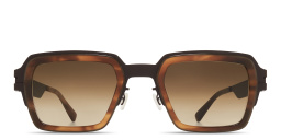 Shop MYKITA Lennon Unisex Square Sunglasses in Brown online.