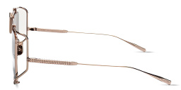 نظارات شمسية في-لايت بإطار مربّع كبير للجنسين من فالنتينو بلون ذهبي وردي - صورة المنتج 3