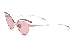VALENTINO V - Glassliner Cat-Eye Sunglasses in Gold – Product Photo 2