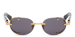 BALMAIN Monsieur Unisex Rimless Round Sunglasses in Gold – Product Photo 1