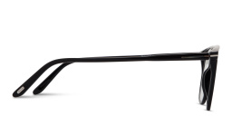 Shop TOM FORD Logo Round Eyeglasses in Shiny Black online.