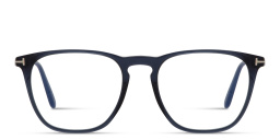 TOM FORD Logo Round Eyeglasses in Shiny Blue – Product Photo 1
