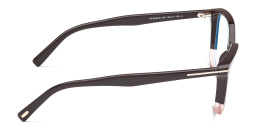 TOM FORD Logo Wide Cat-Eye Eyeglasses in Dark Brown – Product Photo 3