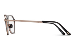 Shop TOM FORD Logo Wide Pilot Eyeglasses in Black online.