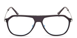 Shop TOM FORD Logo Wide Pilot Eyeglasses in havana/monocolor online.