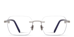 TOM FORD Logo Rimless Rectangle Eyeglasses in shiny palladium – Product Photo 1
