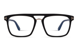 TOM FORD Logo Square Eyeglasses in Shiny Black – Product Photo 1