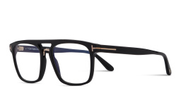 TOM FORD Logo Square Eyeglasses in Shiny Black – Product Photo 2