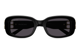 BALENCIAGA Dynasty Rectangle Sunglasses in Black – Product Photo 1
