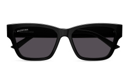 نظارات شمسية إيفريداي بإطار مربّع من بالينسياغا بلون أسود - صورة المنتج 1