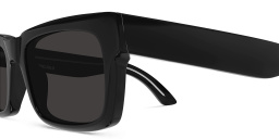 BALENCIAGA Everyday Rectangle Sunglasses in Black – Product Photo 3