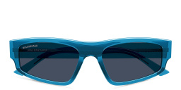 BALENCIAGA Everyday Unisex Rectangle Sunglasses in Blue – Product Photo 1