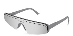 BALENCIAGA Ski Unisex Wide Rimless Mask Sunglasses in Grey – Product Photo 2