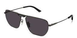 Shop BALENCIAGA Tag 2.0 Aviator Sunglasses in Gunmetal online.