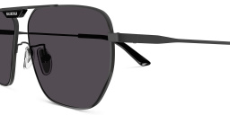 Shop BALENCIAGA Tag 2.0 Aviator Sunglasses in Gunmetal online.