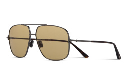Shop TOM FORD Tex Aviator Sunglasses in Shiny Gunmetal online.