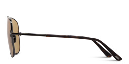 Shop TOM FORD Tex Aviator Sunglasses in Shiny Gunmetal online.