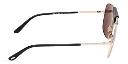 TOM FORD Tex Aviator Sunglasses in Shiny Rose Gold – Product Photo 3