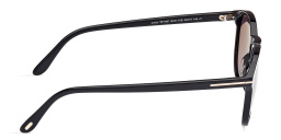 TOM FORD Lewis Round Sunglasses in Shiny Black – Product Photo 3