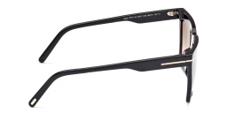 Shop TOM FORD Eden Irregular Sunglasses in Shiny Black online.