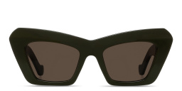 LOEWE Anagram Green Cat-Eye Sunglasses in Solid khaky – Product Photo 1