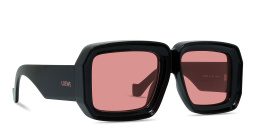 Shop LOEWE Signature Black Square Sunglasses in Black online.